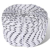 Corde de bateau vidaxl tressée 10 mm 250 m de polyester blanc