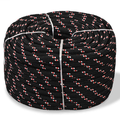 Corde à démarrage Vidaxl 12 mm 250 m de polypropylène noir