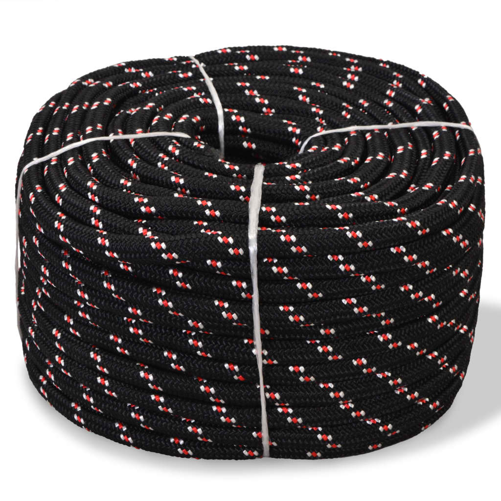 Corde à démarrage Vidaxl 16 mm 250 m de polypropylène noir