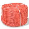 Corde vidaxl tournée 16 mm 100 m en orange en polypropylène