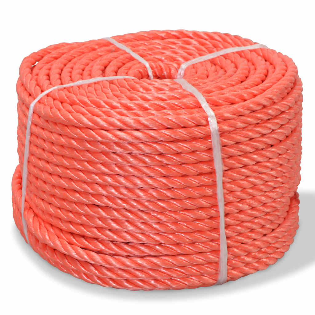 Corde vidaxl tournée 16 mm 100 m en orange en polypropylène
