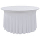 Vidaxl 2 stage de table étirement avec la jupe 120x74 cm blanc