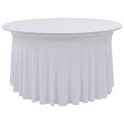 Vidaxl 2 stage de table étirement avec jupe 150x74 cm blanc