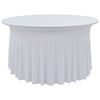Vidaxl 2 stage de table étirement avec la jupe 180x74 cm blanc