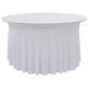 Vidaxl 2 stage de table étirement avec la jupe 180x74 cm blanc