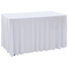 Vidaxl 2 stage de table STAUT avec la jupe 243x76x74 cm blanc