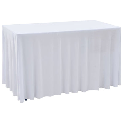 Vidaxl 2 stage de table STAUT avec la jupe 243x76x74 cm blanc