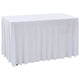 Vidaxl 2 stage de table STAUT avec la jupe 243x76x74 cm blanc