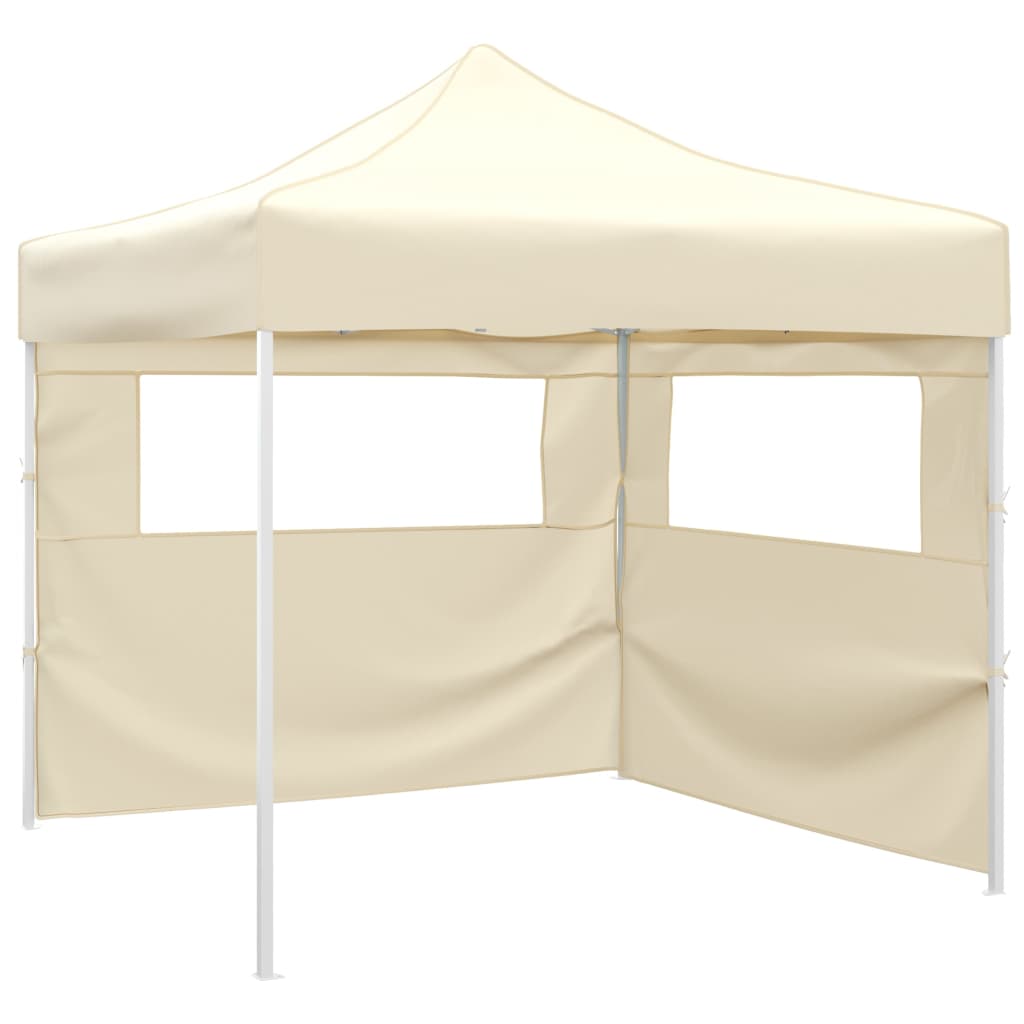 Tente pliante vidaxl avec 2 murs 3x3 m crème