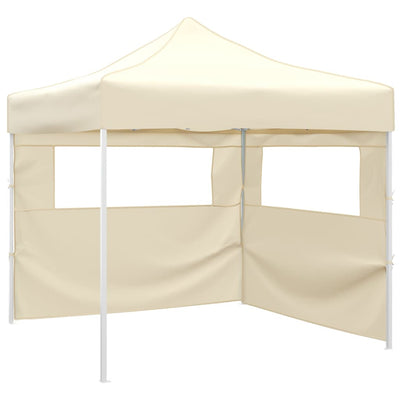 Tente pliante vidaxl avec 2 murs 3x3 m crème