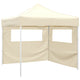 Tente pliante vidaxl avec 2 murs 3x3 m crème
