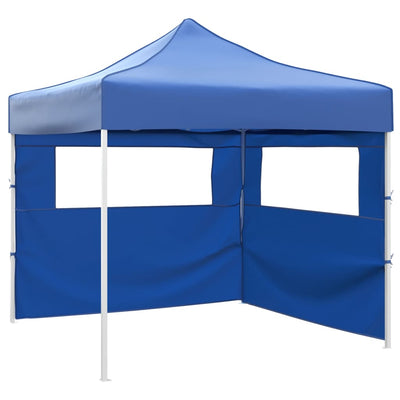 Tente pliante vidaxl avec 2 murs 3x3 m bleu