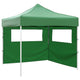 Tente pliante vidaxl avec 2 murs 3x3 m vert