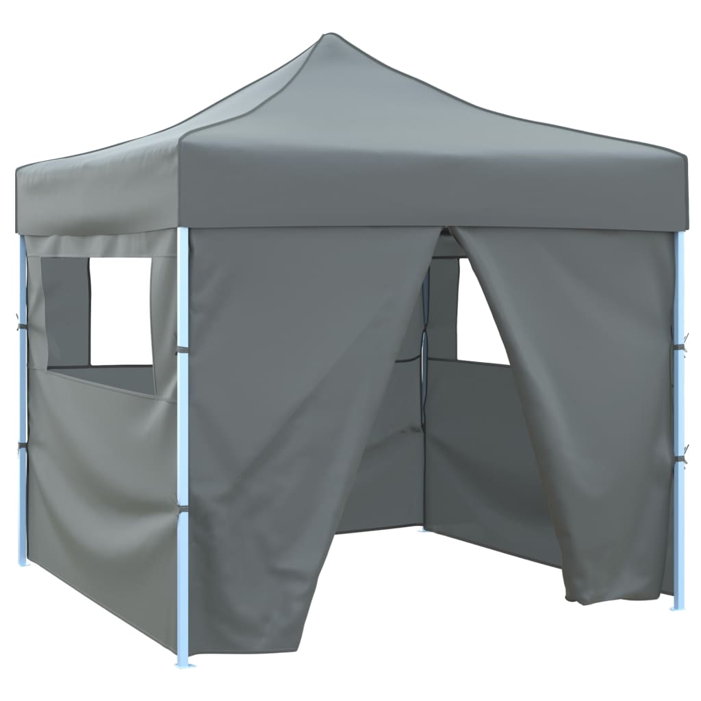 Vidaxl Pliant tente pop-up avec 4 murs latéraux 3x3 m anthracite