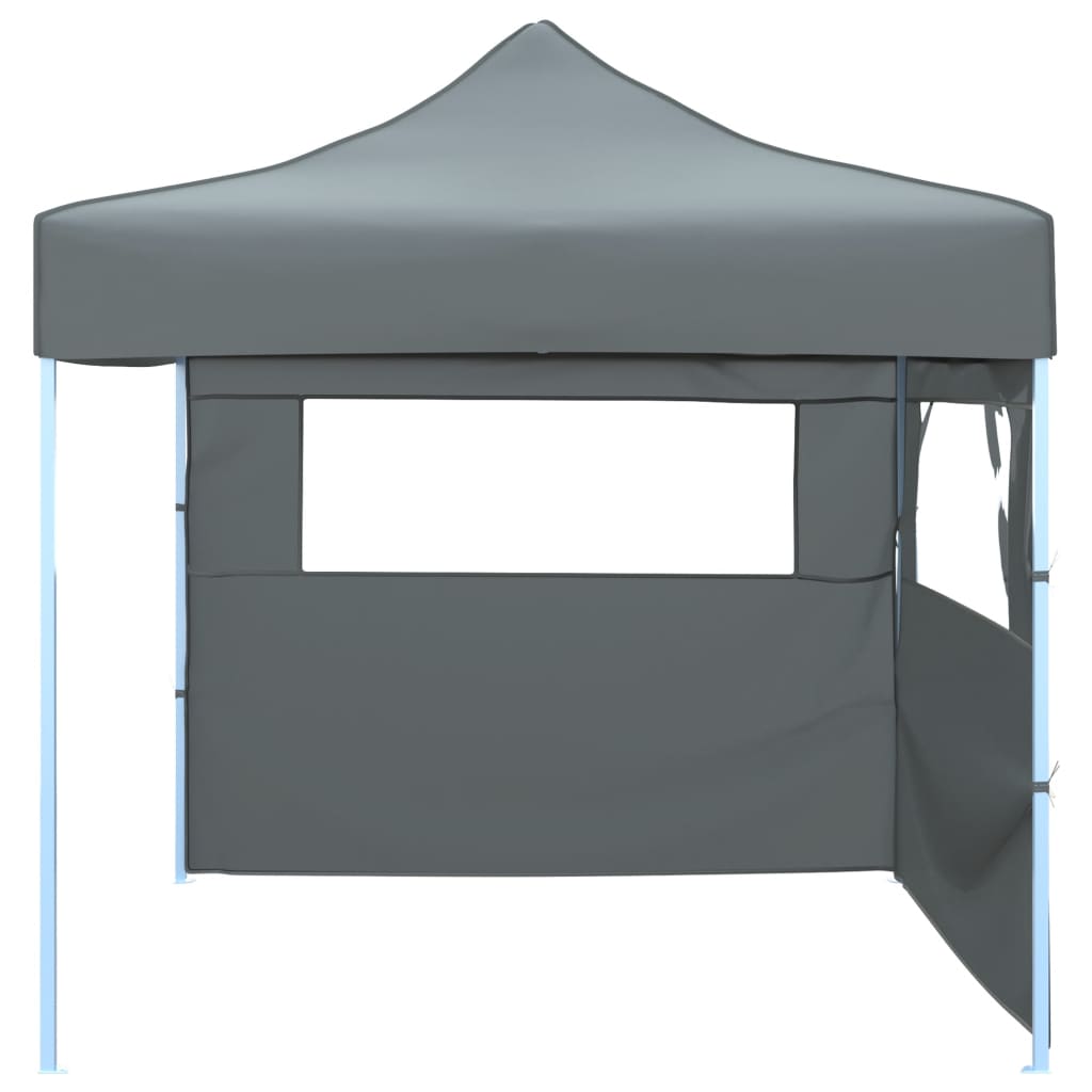 Vidaxl Pliant tente pop-up avec 2 parois latérales 3x3 m anthracite