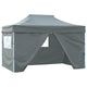 Vidaxl Pliant tente pop-up avec 4 murs latéraux 3x4,5 m anthracite