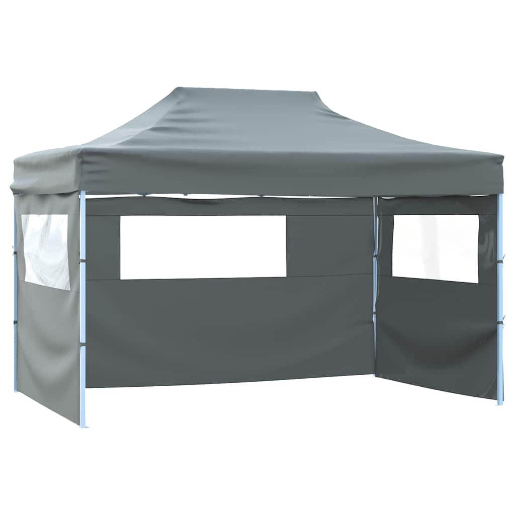 Vidaxl Pliant tente pop-up avec 4 murs latéraux 3x4,5 m anthracite
