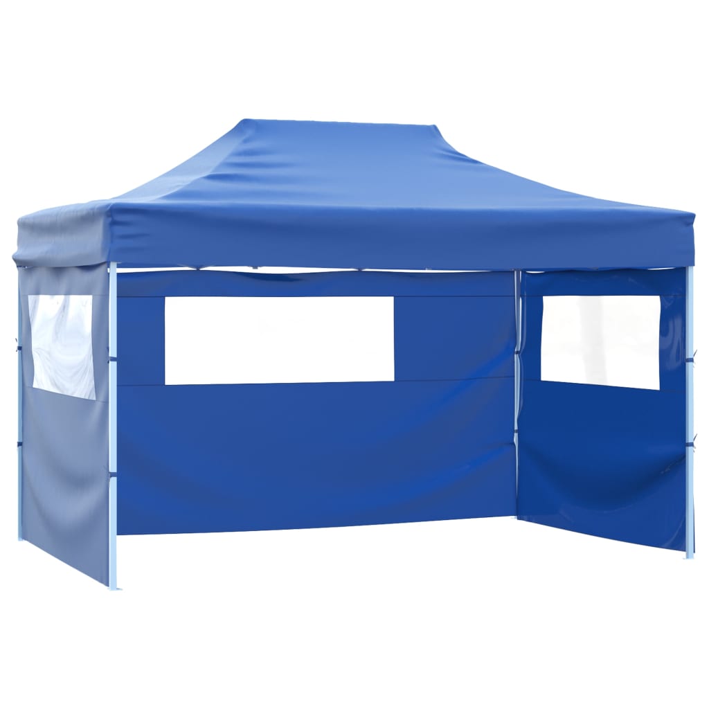 Tente pliante vidaxl avec 3 murs 3x4,5 m bleu
