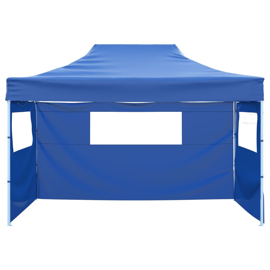 Tente pliante vidaxl avec 3 murs 3x4,5 m bleu