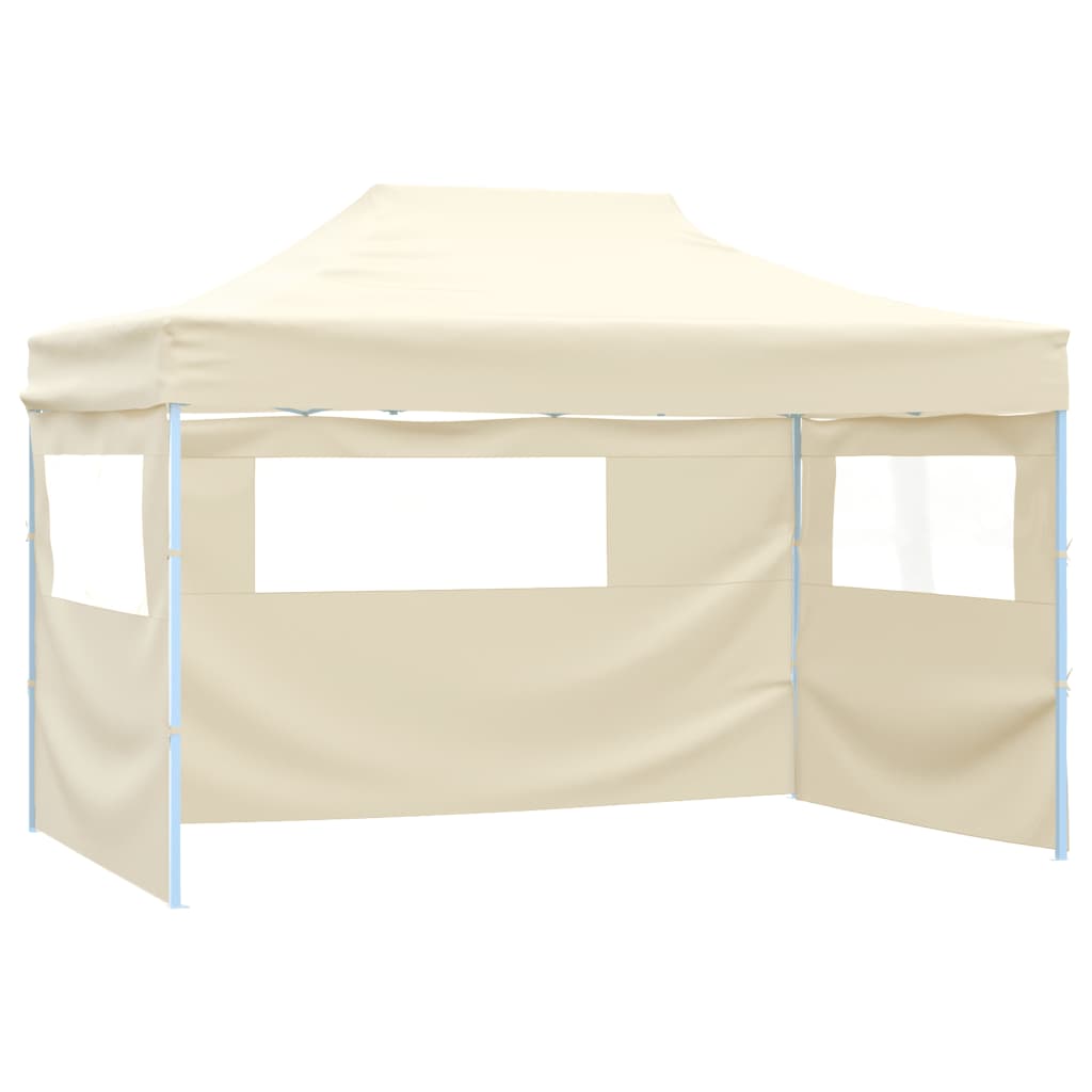 Tente pliante vidaxl avec 3 murs 3x4,5 m crème
