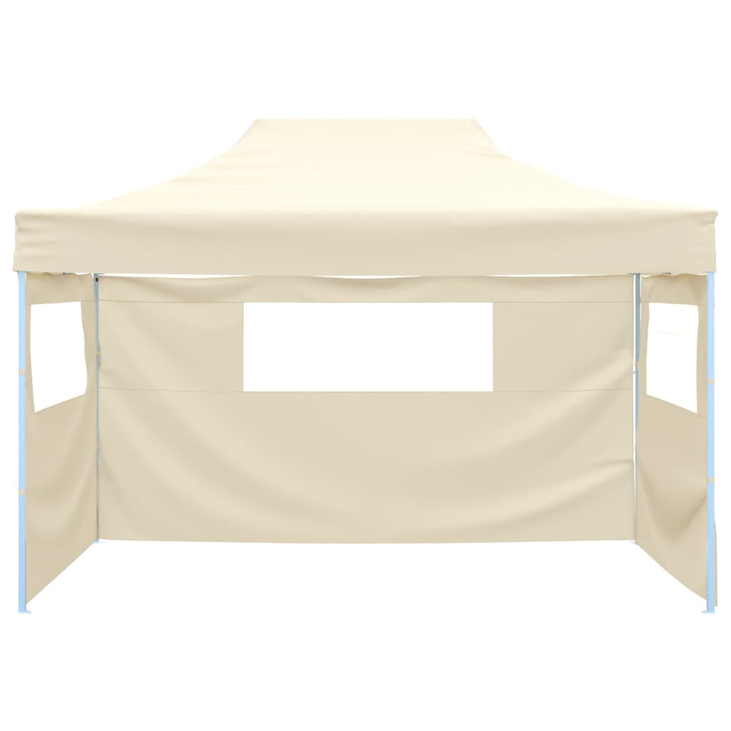 Tente pliante vidaxl avec 3 murs 3x4,5 m crème
