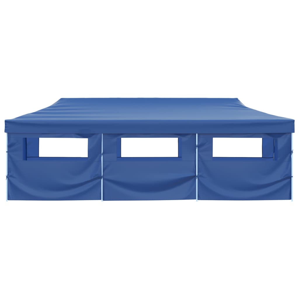 Vidaxl Pliping Tent Pop-up avec 8 murs latéraux 3x9 m bleu