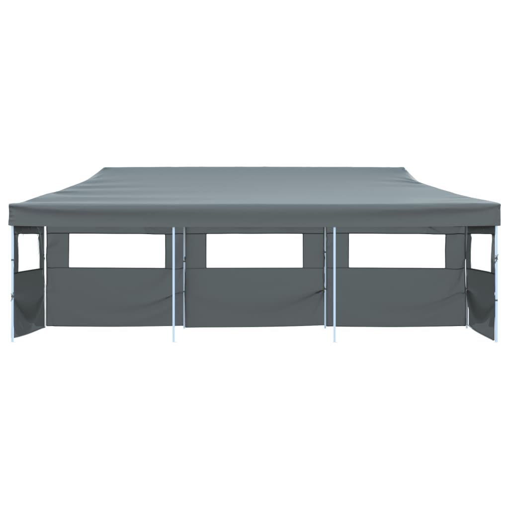 Vidaxl Pliant tente pop-up avec 5 murs latéraux 3x9 m anthracite