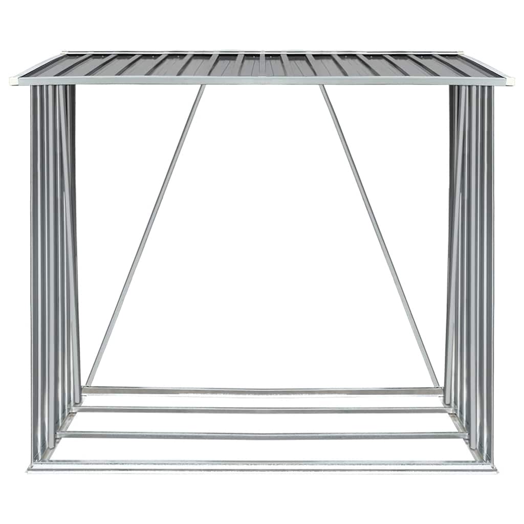 Vidaxl Hangar de bois 163x83x154 cm Gray en acier galvanisé