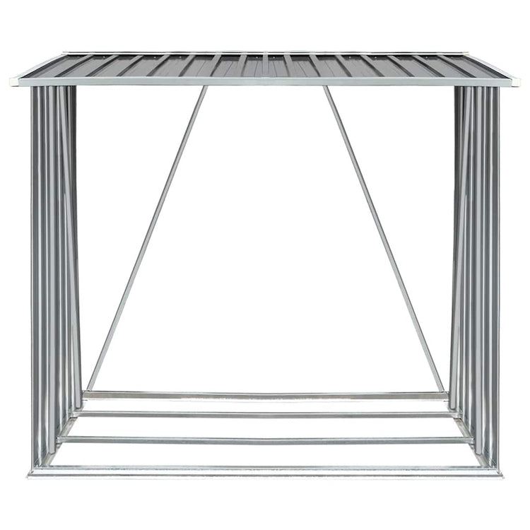Vidaxl Hangar de bois 163x83x154 cm Gray en acier galvanisé