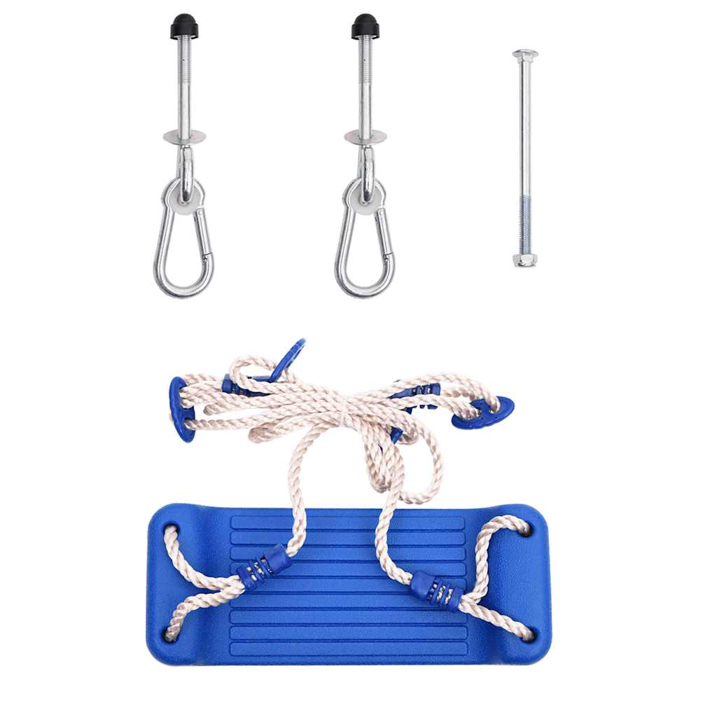 Vidaxl Swing Sièges 2 ST avec des cordes 37x15 cm Bleu en polyéthylène