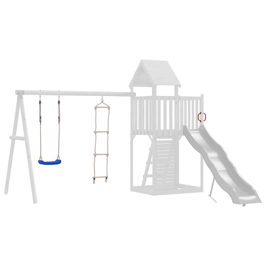 Vidaxl Swing Seat With Rope Ladder Polyethylène Bleu