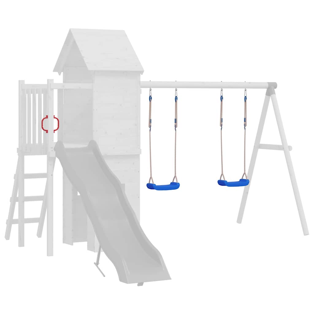 Vidaxl Swing Sièges 2 ST avec des cordes 37x15 cm Bleu en polyéthylène