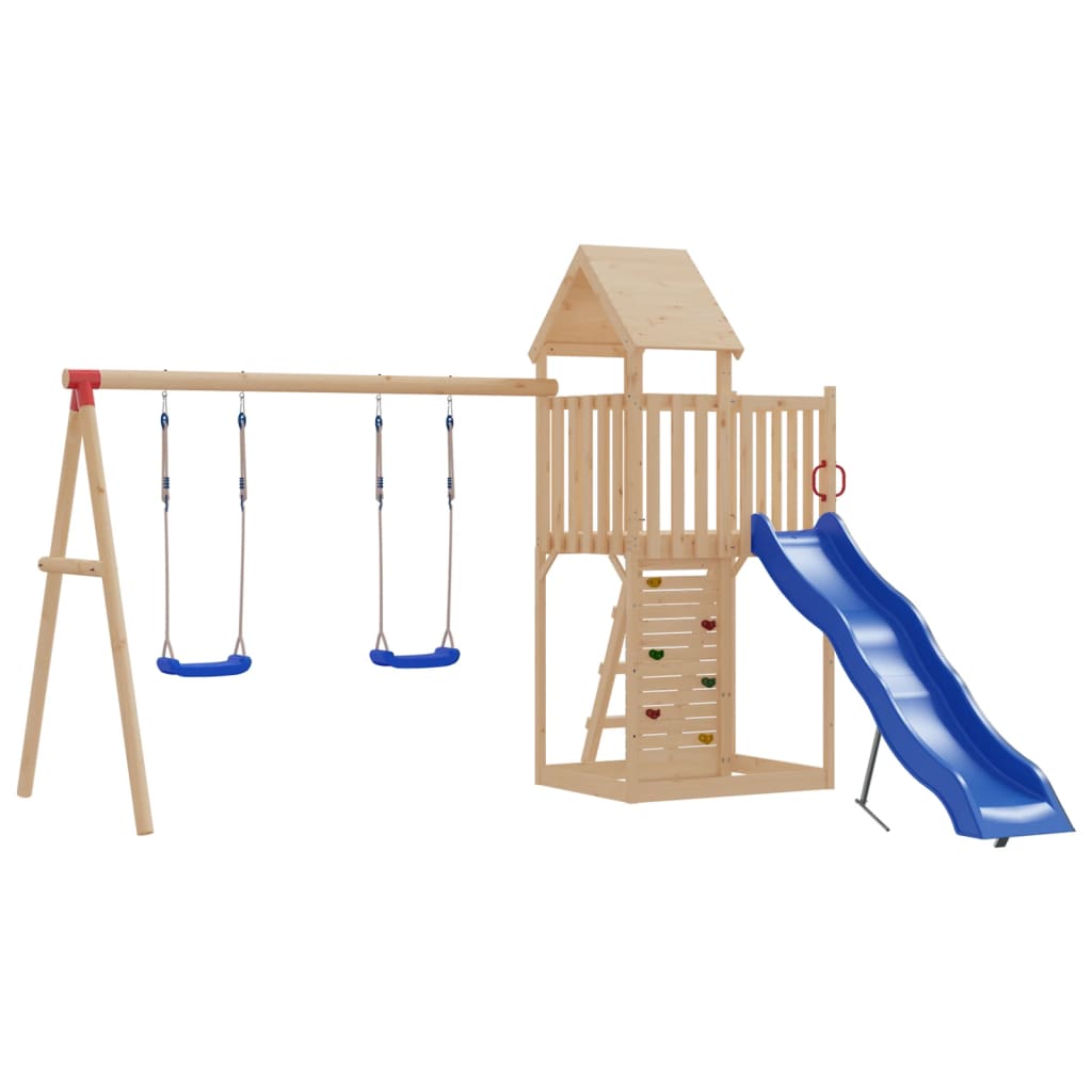 Vidaxl Swing sièges 2 ST avec des pierres d'escalade en bleu en polyéthylène