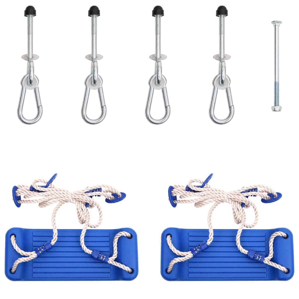 Vidaxl Swing sièges 2 ST avec des pierres d'escalade en bleu en polyéthylène