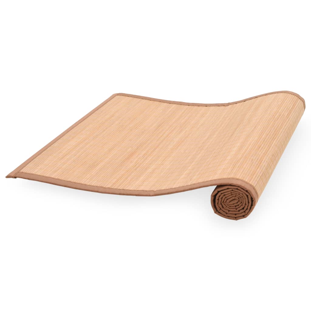 VidaXL tapis de yoga 60x180 cm bambou marron