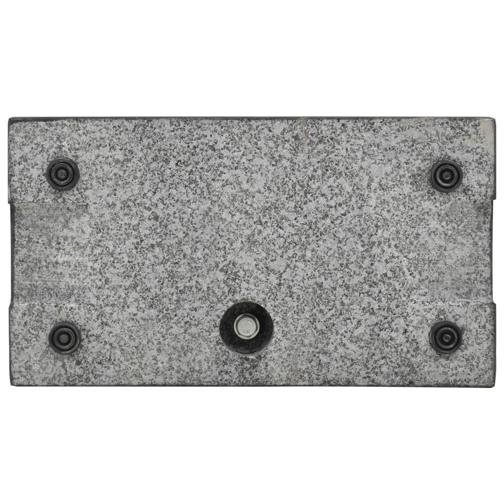 Vidaxl Parasol Foot rectangulaire 25 kg de granit noir