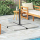 Vidaxl Parasol Pildple carré 25 kg de granit gris