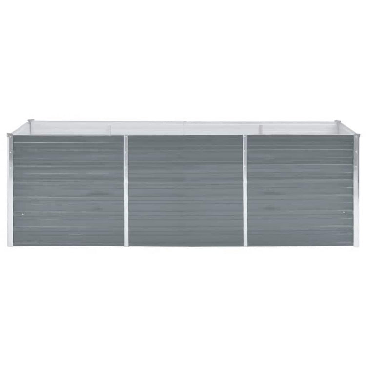 Vidaxl Planter surélevé 240x80x77 cm Gray en acier galvanisé