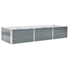 INSERT PLANTER VIDAXL 240x80x45 cm Gray en acier galvanisé