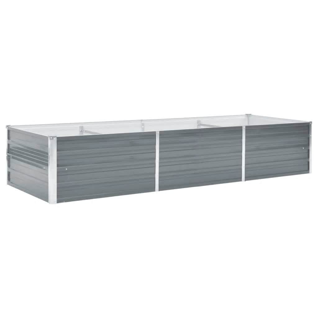 INSERT PLANTER VIDAXL 240x80x45 cm Gray en acier galvanisé