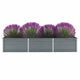 INSERT PLANTER VIDAXL 240x80x45 cm Gray en acier galvanisé
