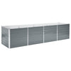 Vidaxl Planter surélevé 320x80x77 cm Gray en acier galvanisé