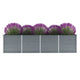 Vidaxl Planter surélevé 320x80x77 cm Gray en acier galvanisé
