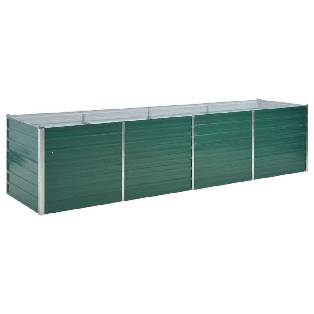 Vidaxl Planter inséré 320x80x77 cm vert en acier galvanisé