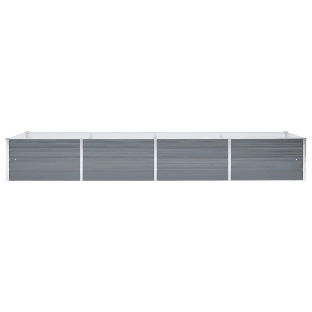 Vidaxl Planter surélevé 320x80x45 cm Gray en acier galvanisé