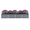 Vidaxl Planter surélevé 320x80x45 cm Gray en acier galvanisé