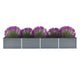 Vidaxl Planter surélevé 320x80x45 cm Gray en acier galvanisé