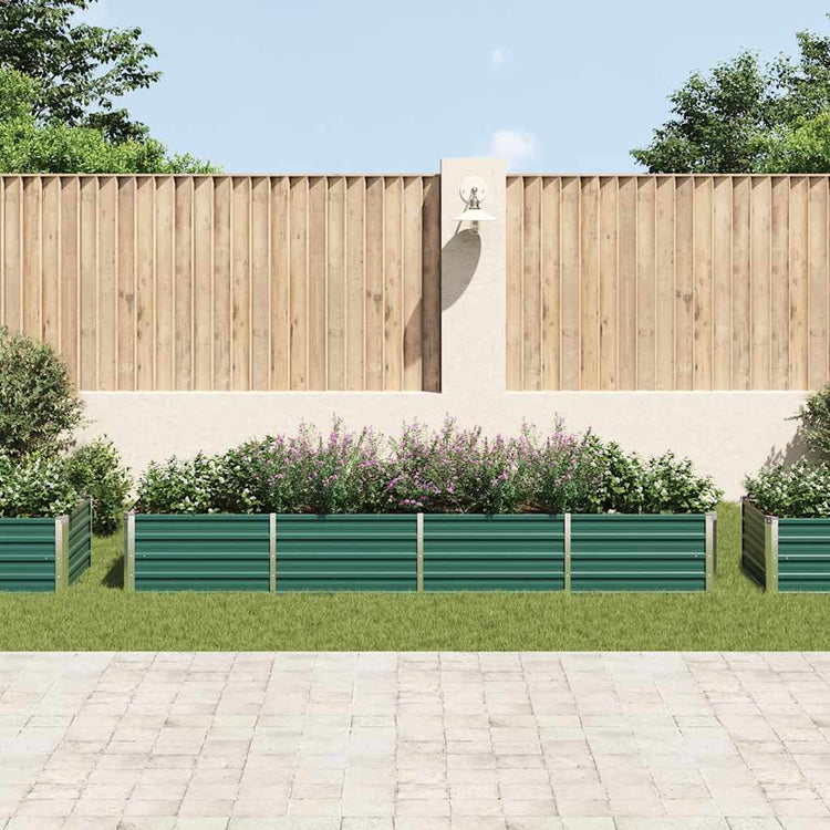Planteur vidaxl inséré 320x80x45 cm en acier galvanisé vert