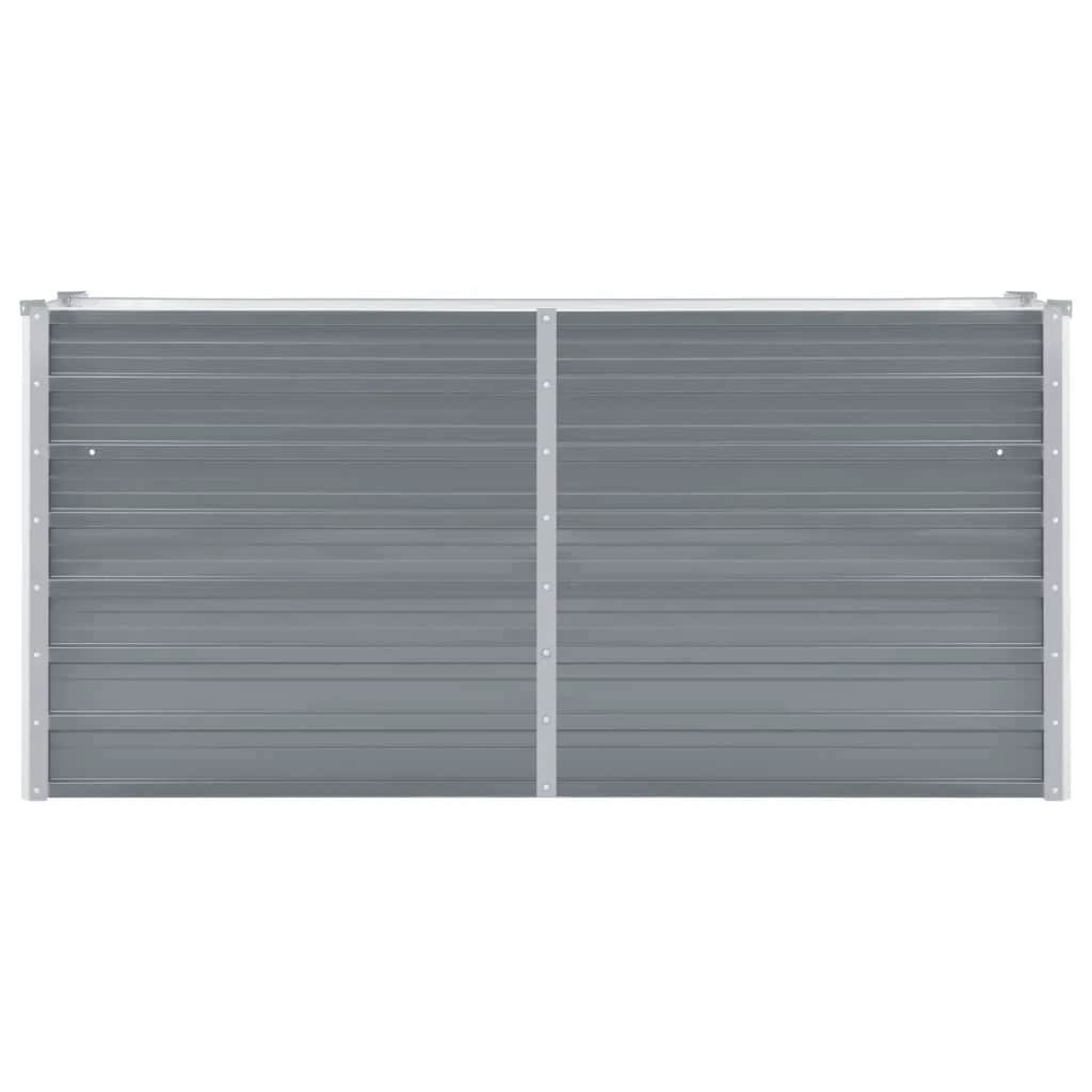 Vidaxl Planter surélevé 160x40x77 cm Gray en acier galvanisé