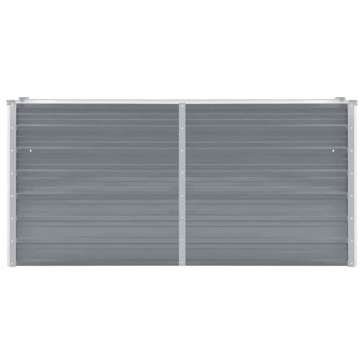 Vidaxl Planter surélevé 160x40x77 cm Gray en acier galvanisé